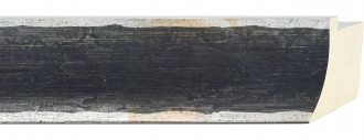 BLACKENED STEEL SCOOP W/ EBONY WALNUT SIDES